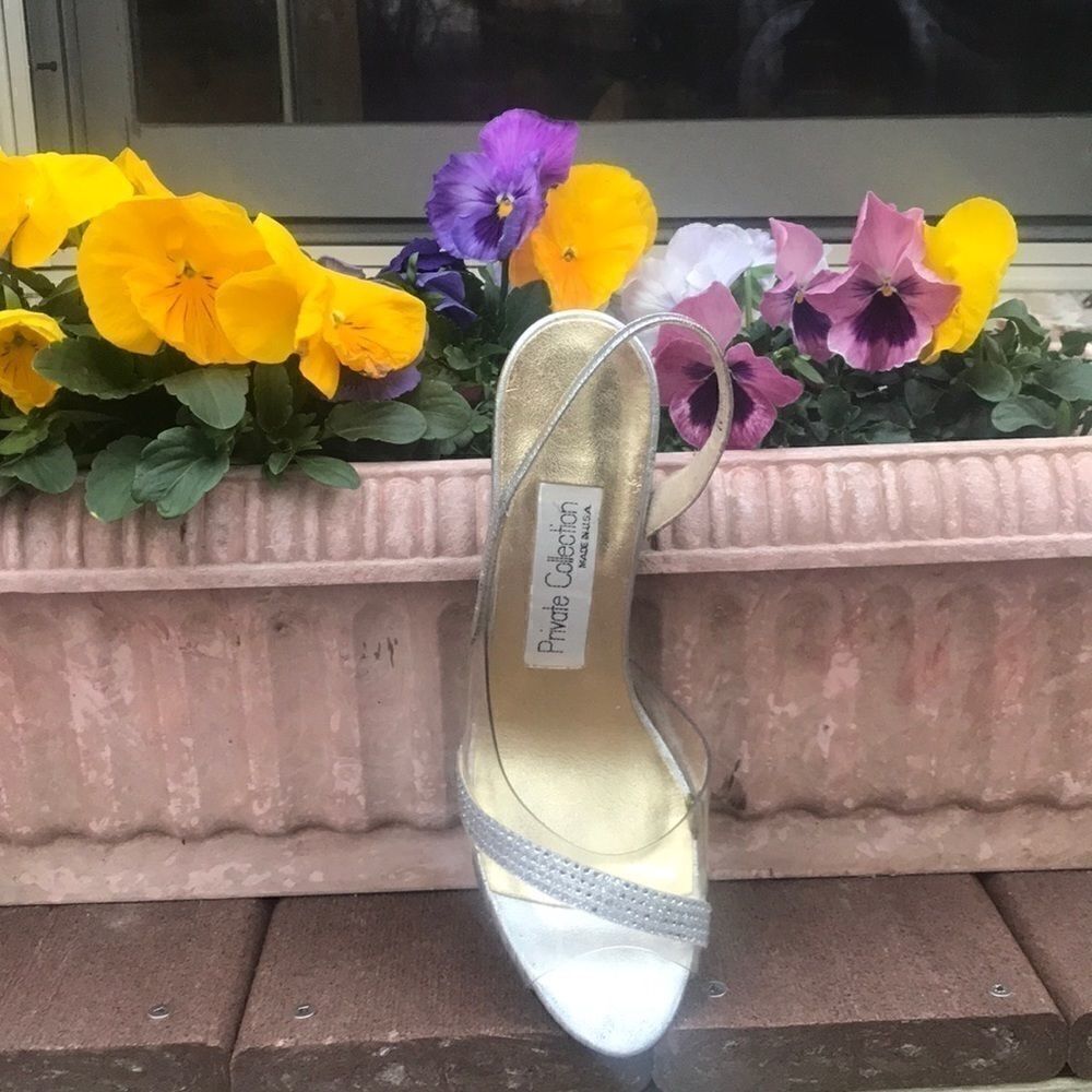 Silver Private Collection Slingback Heel - Picture 4 of 6